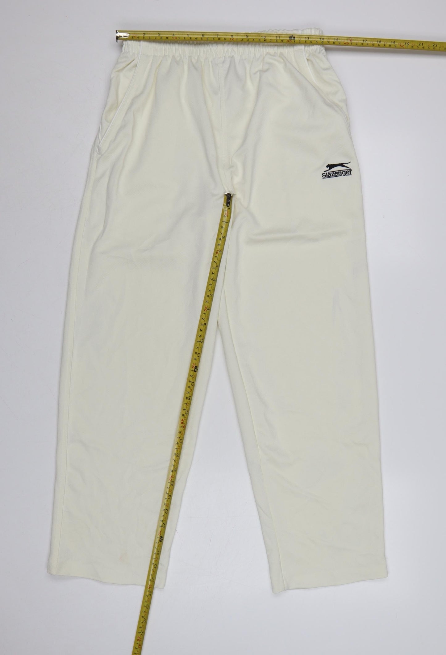 Slazenger Men Ivory Regular Fit Sweatpants S Lightweight Sports Trousers