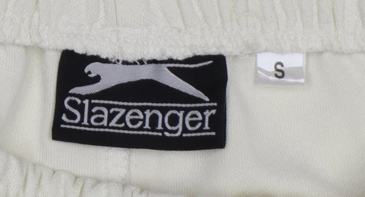Slazenger Men Ivory Regular Fit Sweatpants S Lightweight Sports Trousers