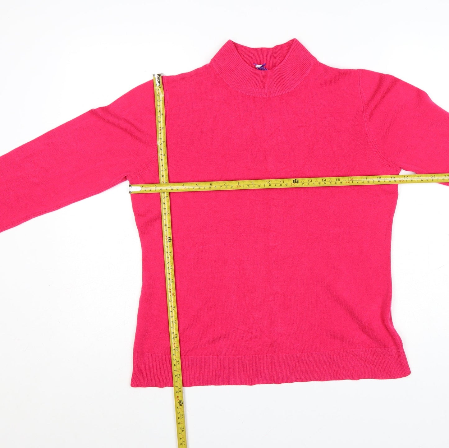 BHS Women’s Pink Roll Neck Long Sleeve Pullover Jumper Size 16