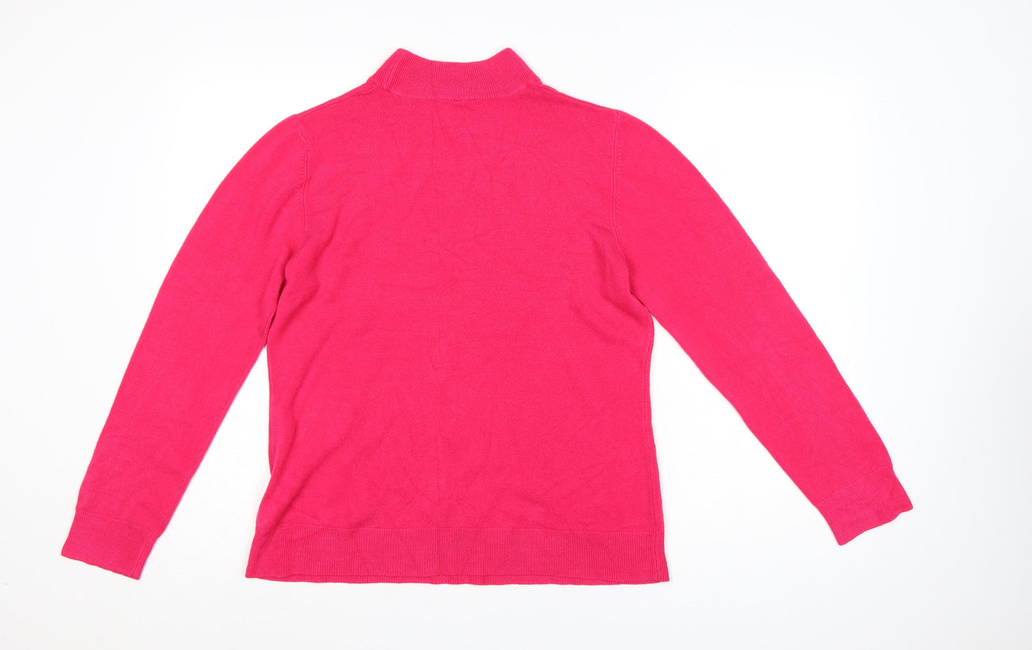 BHS Women’s Pink Roll Neck Long Sleeve Pullover Jumper Size 16
