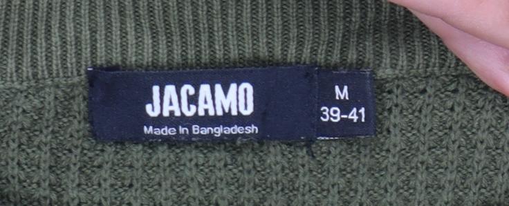 Jacamo Men's Green Cotton Waffle Knit Crew Neck Jumper Size M
