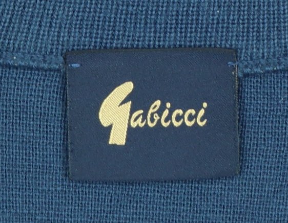 Gabicci Men's Blue Acrylic V-Neck Sleeveless Vest Jumper L