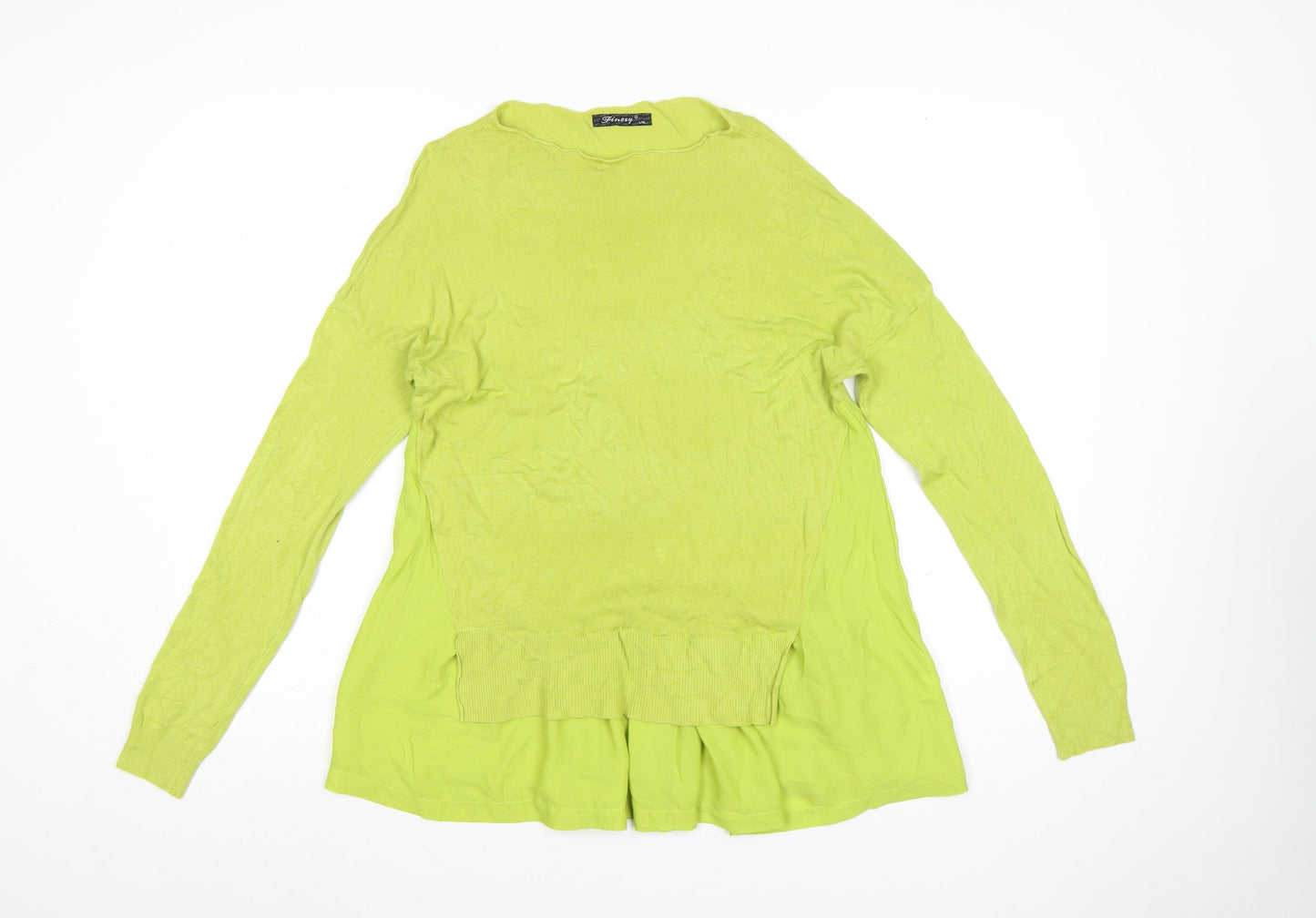 Finery Women’s Green L/XL Long Sleeve Pullover Jumper