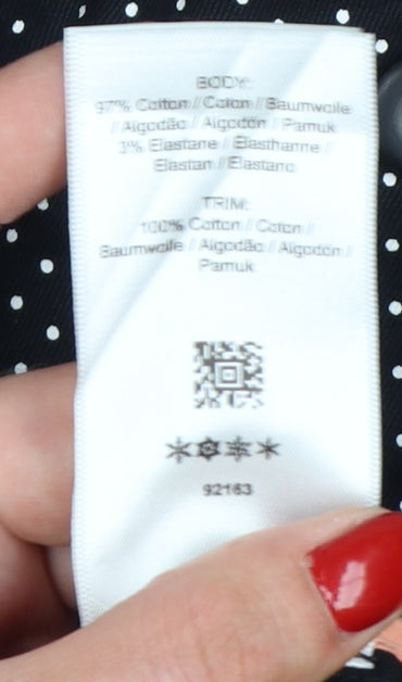 Fred Perry Women’s Black Polka Dot Sleeveless Shirt Dress UK 8