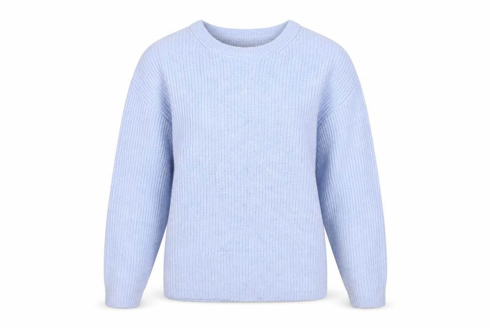 Marks & Spencer Women Blue Knit Crew Neck Pullover Jumper M