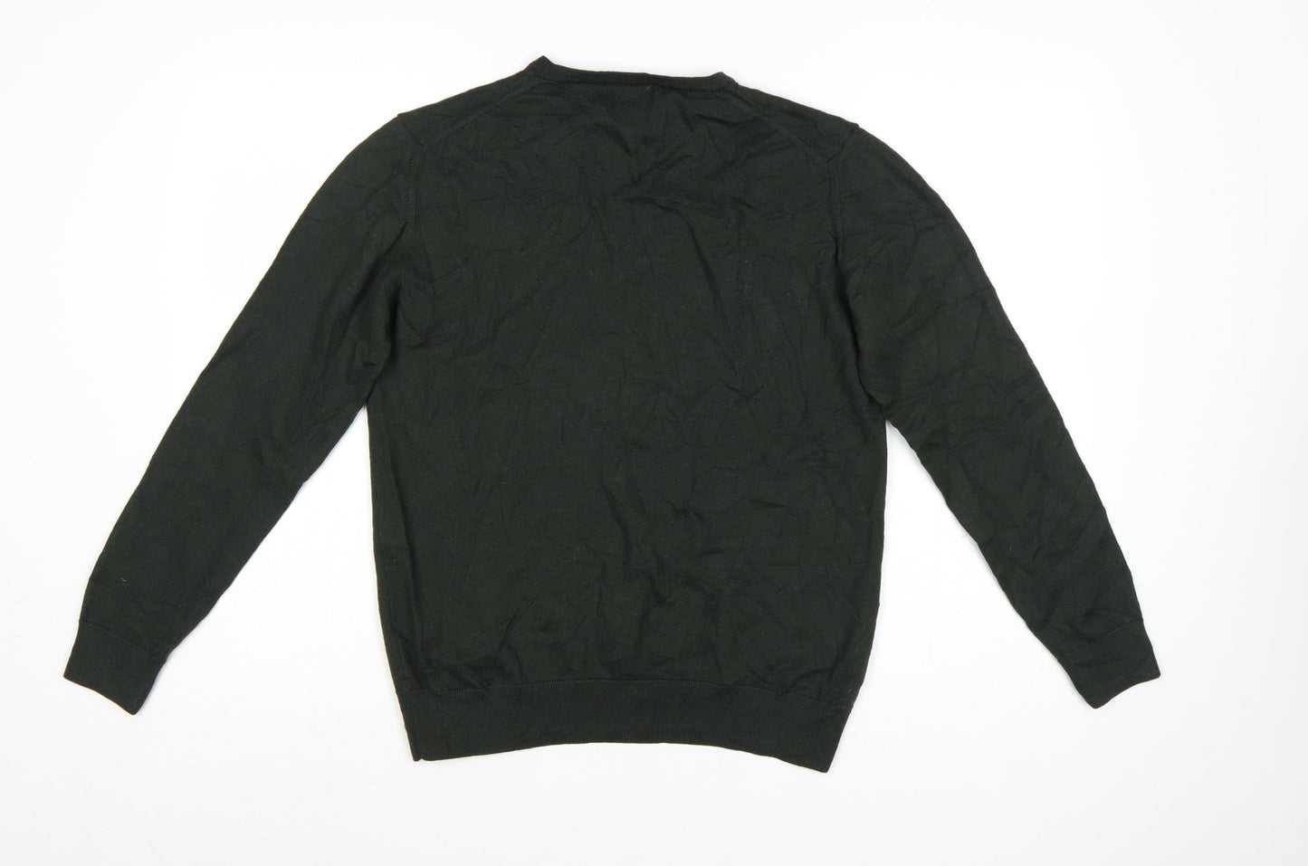 ZARA MAN Green Wool Crew Neck Men’s XL Pullover Jumper