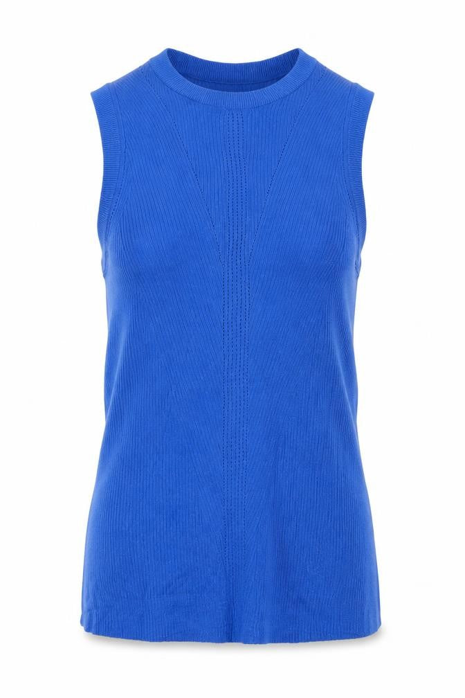 Marks and Spencer Women's Blue Knit Sleeveless Tank Top Size 14