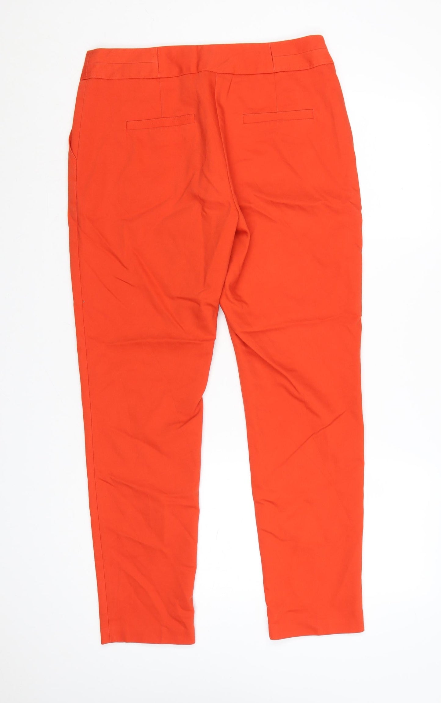 Laura Ashley Womens Orange Slim Ankle Trousers Size 12