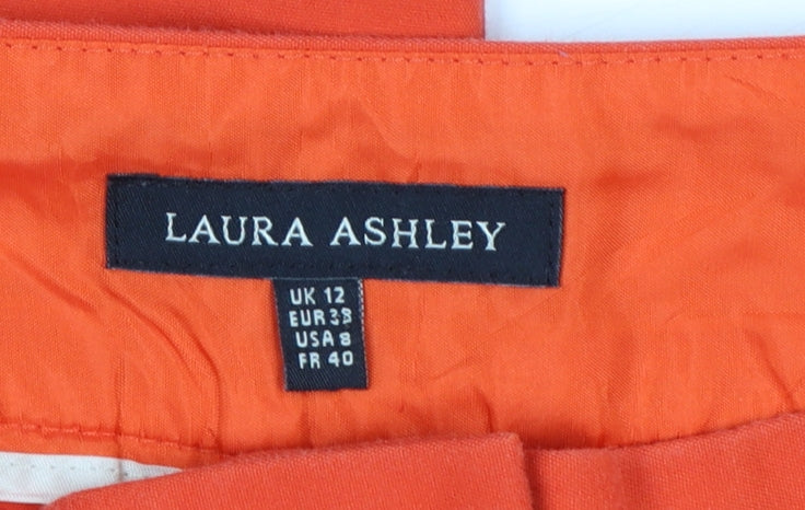 Laura Ashley Womens Orange Slim Ankle Trousers Size 12
