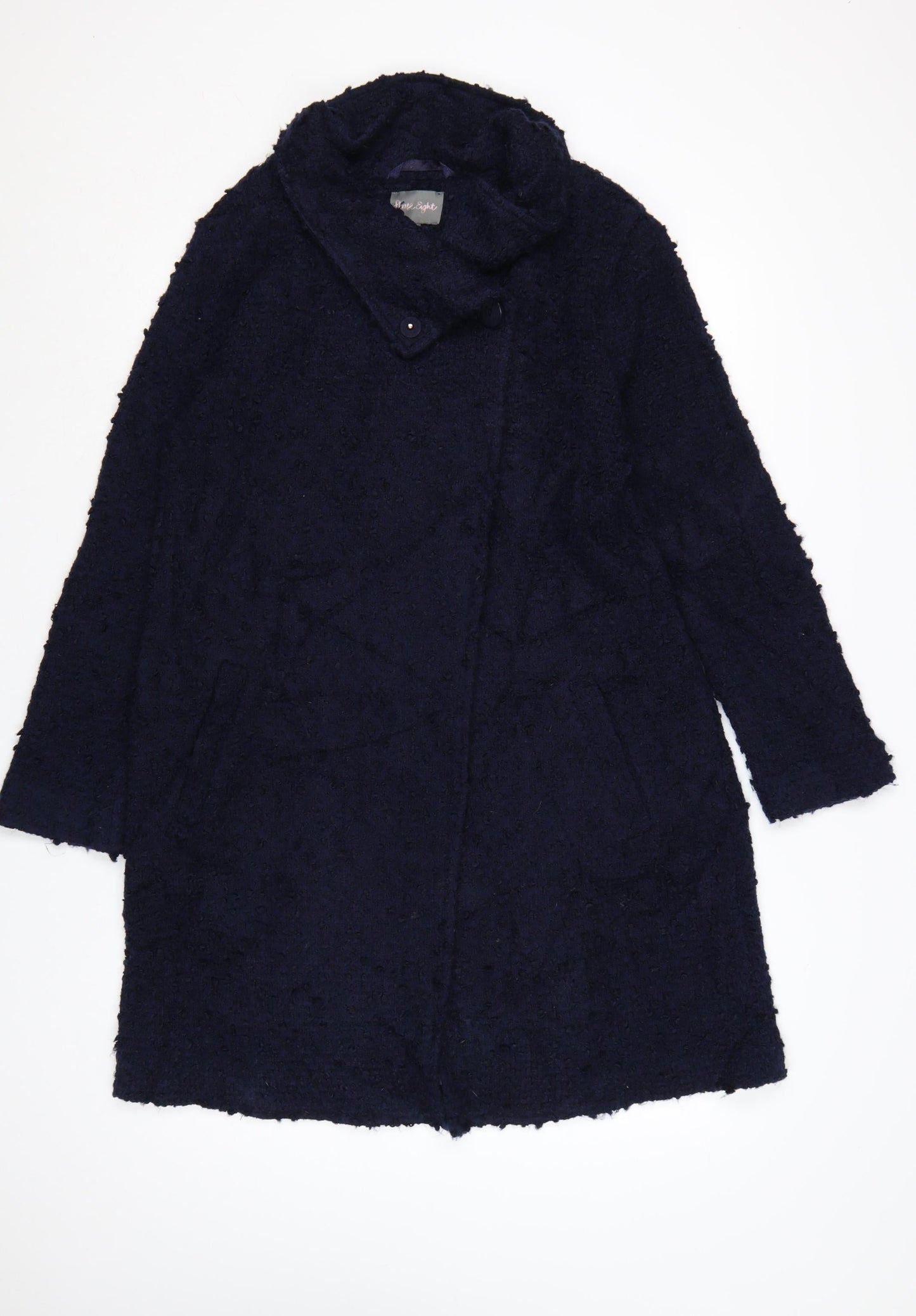 Phase Eight Women's Blue Mid-Length Acrylic Overcoat Size 10