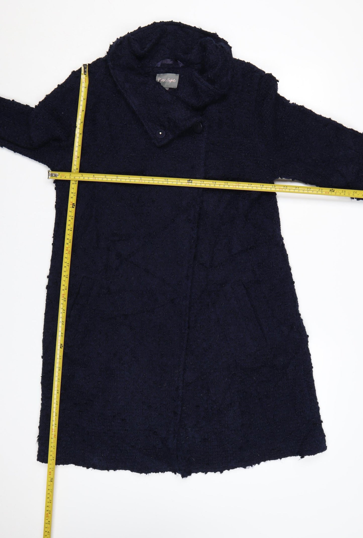 Phase Eight Women's Blue Mid-Length Acrylic Overcoat Size 10