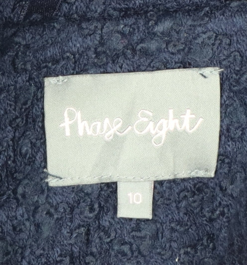 Phase Eight Women's Blue Mid-Length Acrylic Overcoat Size 10