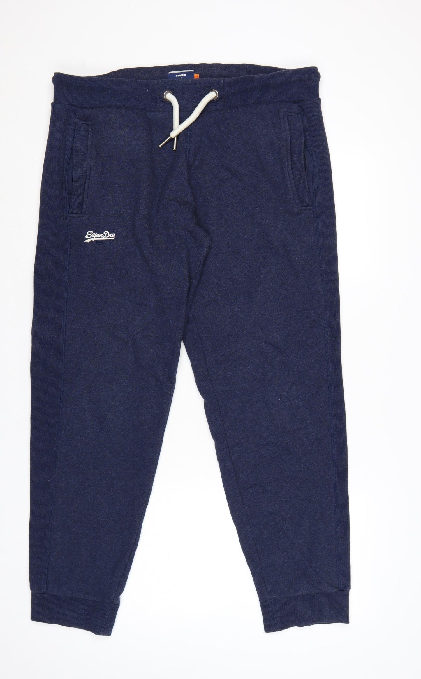 Superdry Men's Blue Joggers XL Fleece Lined Elastic Waist Trousers