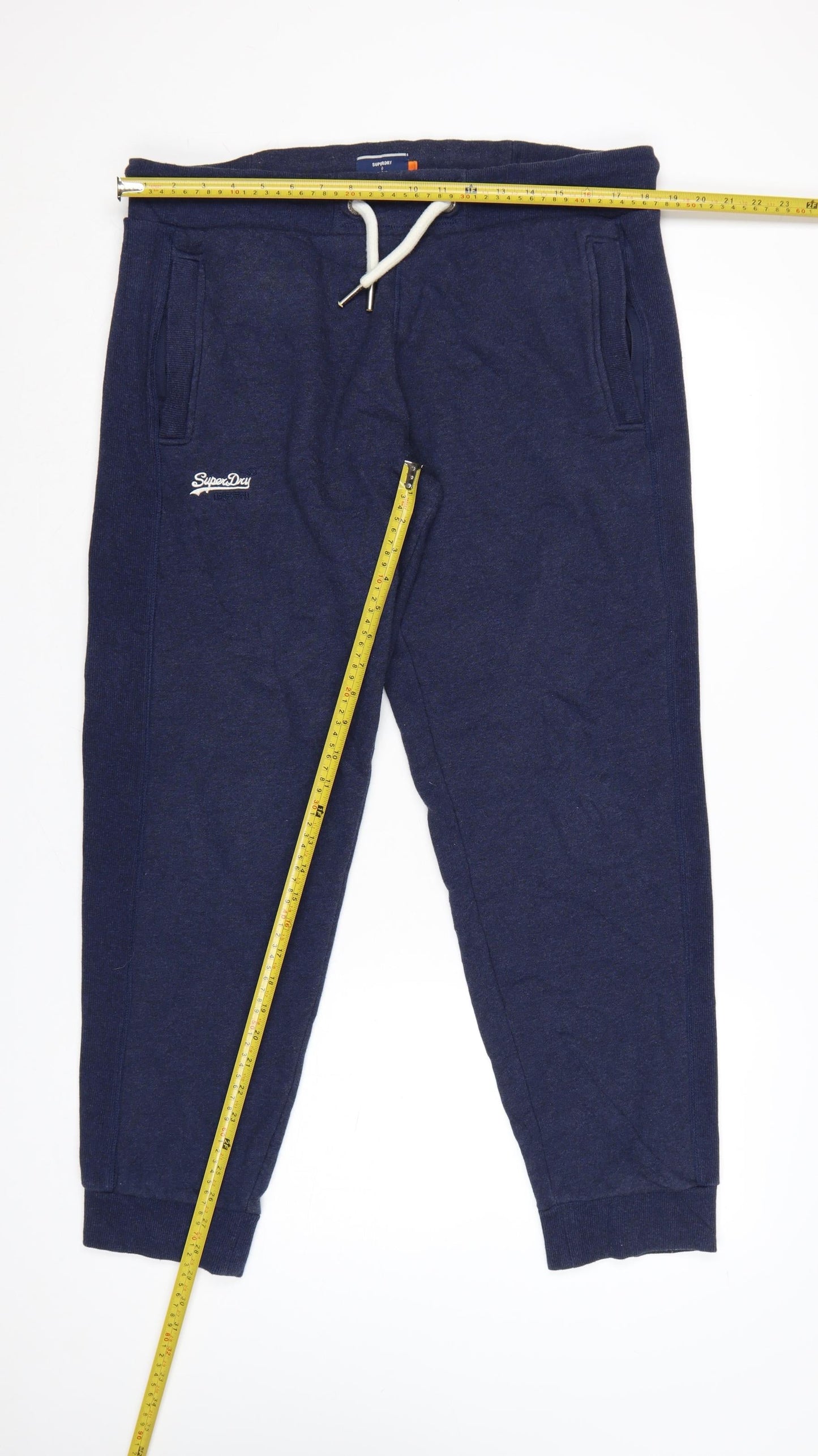 Superdry Men's Blue Joggers XL Fleece Lined Elastic Waist Trousers