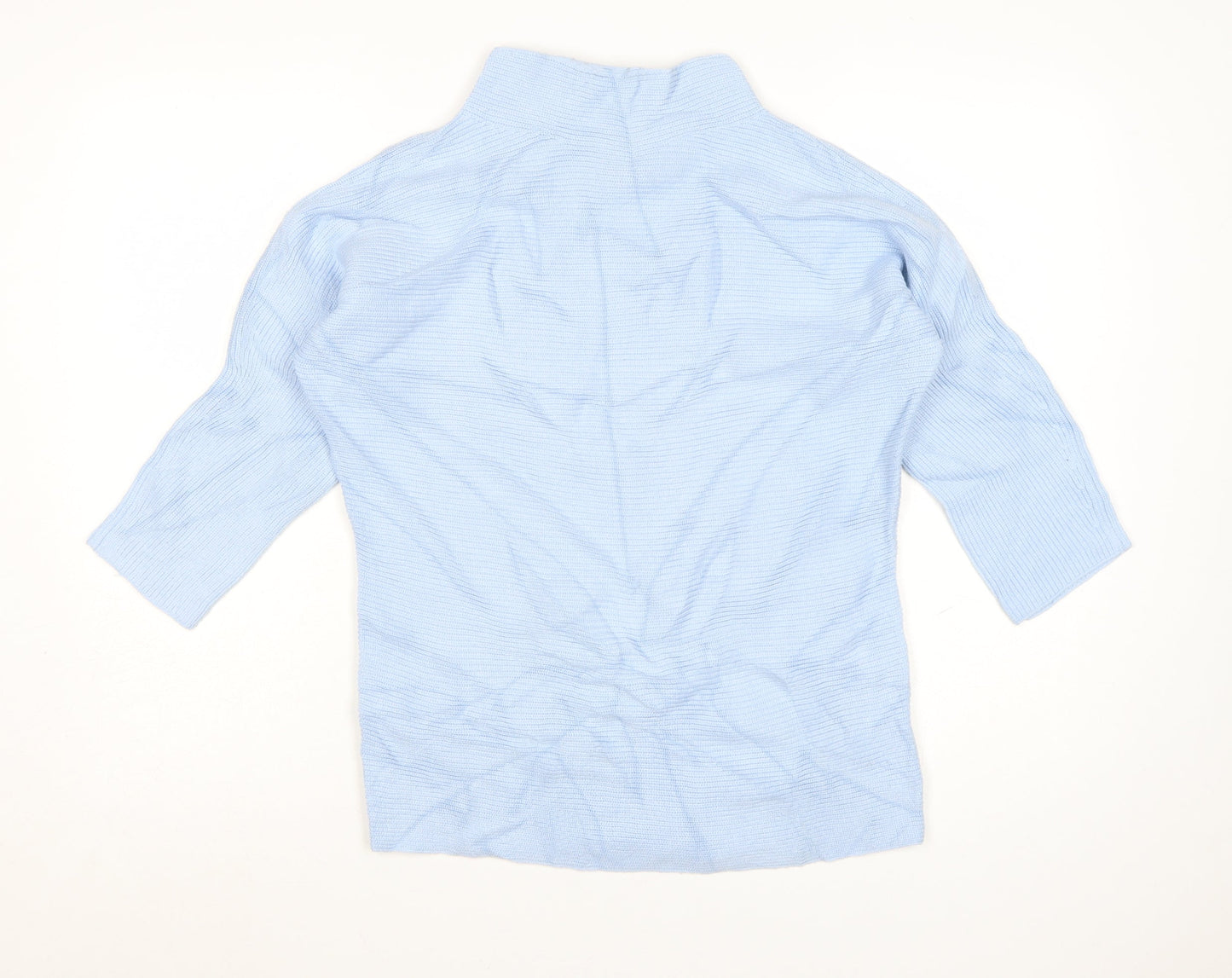 Lands' End Women’s Blue Mock Neck Knit Pullover Jumper Size XS