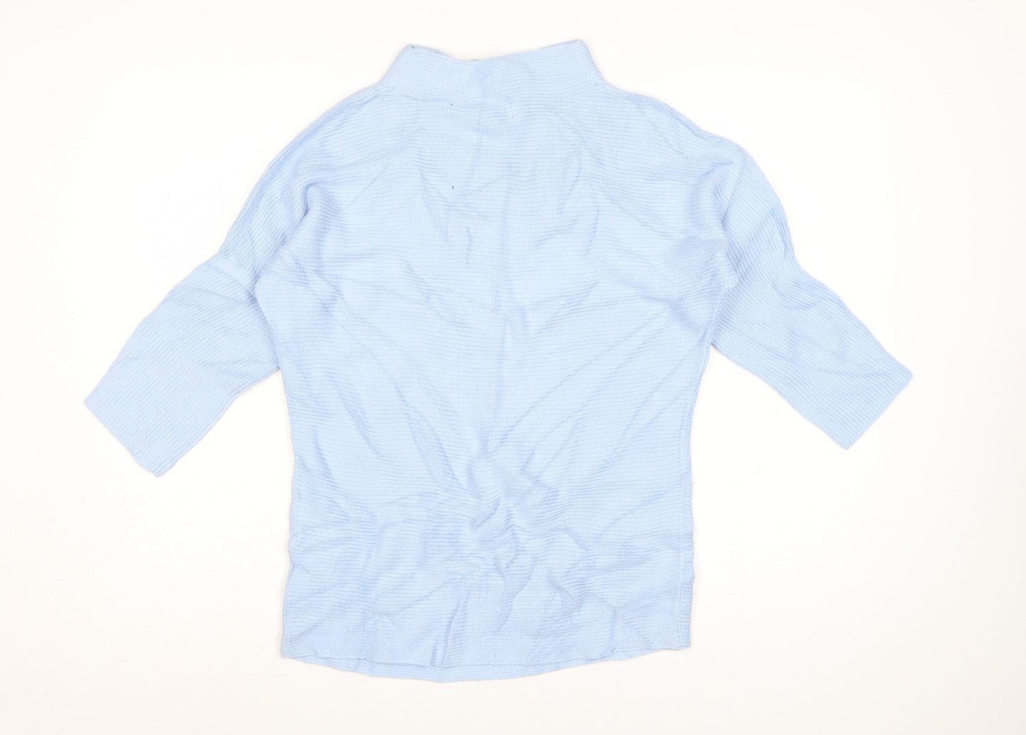Lands' End Women’s Blue Mock Neck Knit Pullover Jumper Size XS