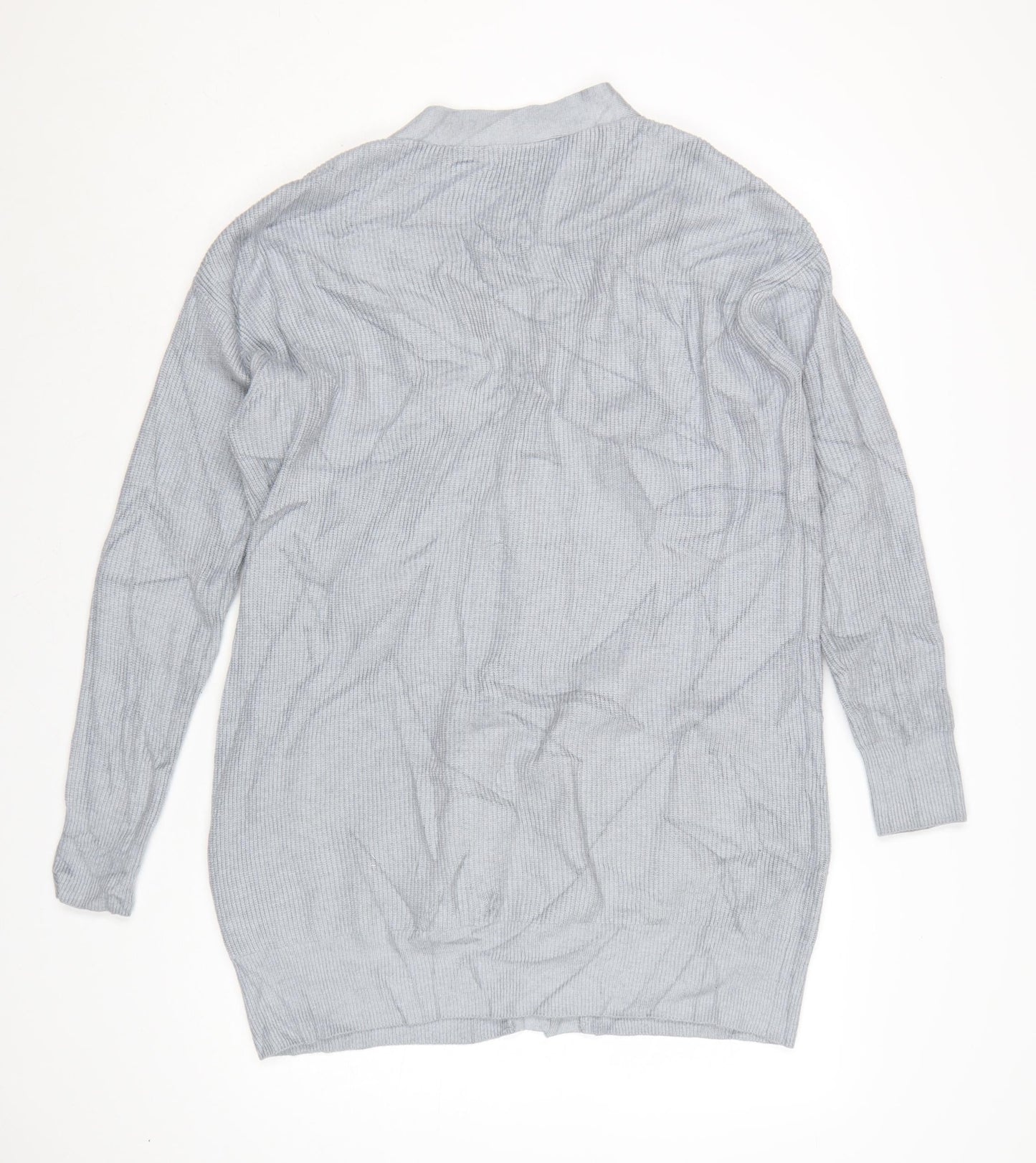 Zara Women Grey V-Neck Long Sleeve Knit Cardigan Size 8