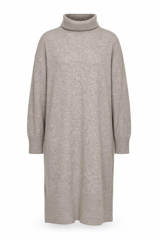 New Look Women Beige Knit Roll Neck Jumper Dress Size M