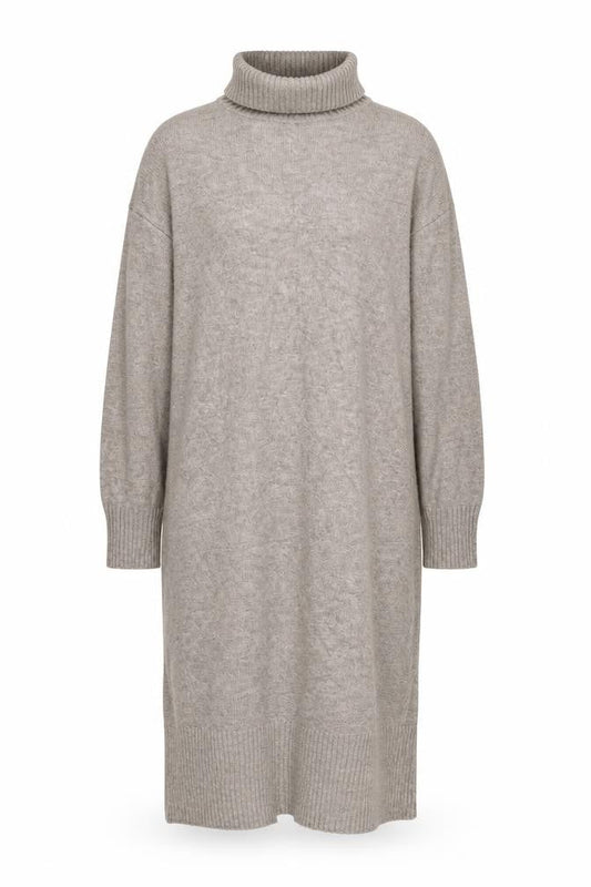 New Look Women Beige Knit Roll Neck Jumper Dress Size M
