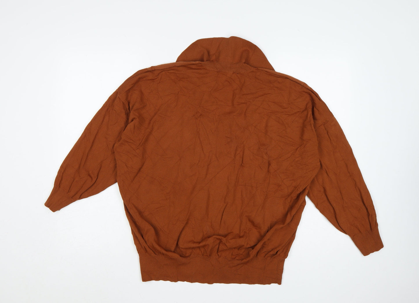 Next Women Brown Collared Knit Pullover Jumper XL