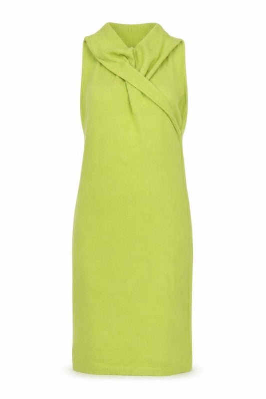 Boohoo Women’s Green Sleeveless Halter Bodycon Knit Dress Size M
