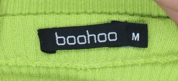 Boohoo Women’s Green Sleeveless Halter Bodycon Knit Dress Size M