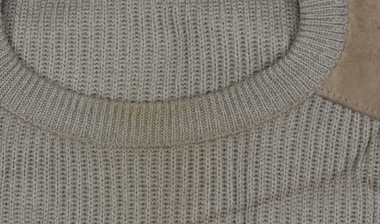 Glenwyck of Scotland Men's Beige Wool Pullover Jumper M Country Style