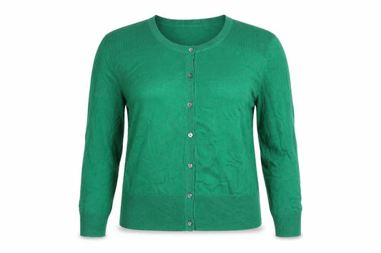 Hobbs Women Green Cotton Button Cardigan Size 12
