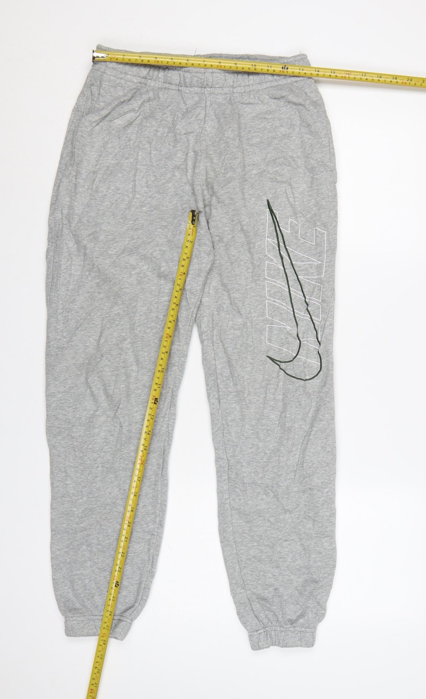 Nike Men's Grey Jogger Sweatpants S Regular Fit Elastic Waist