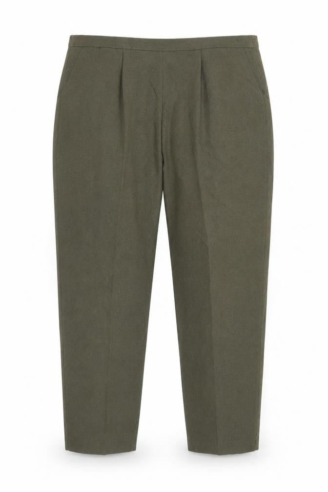 Classics Women’s Olive Green Size 22 Tapered Polyester Trousers