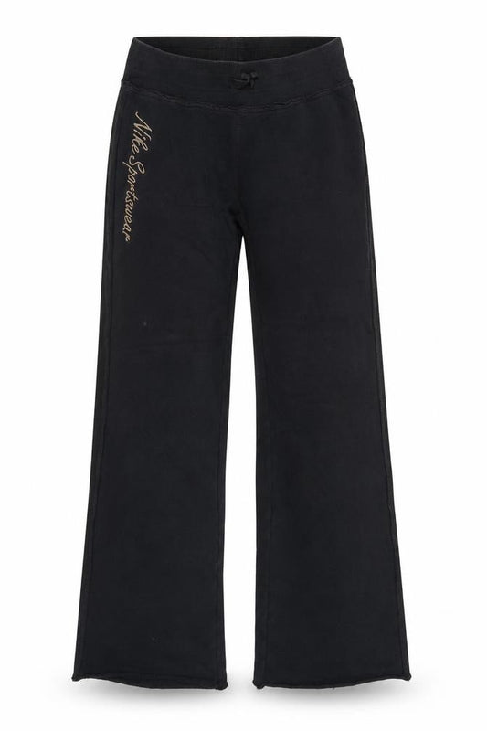 Nike Womens Black XS Sweatpants Cotton Elastic Waist Logo