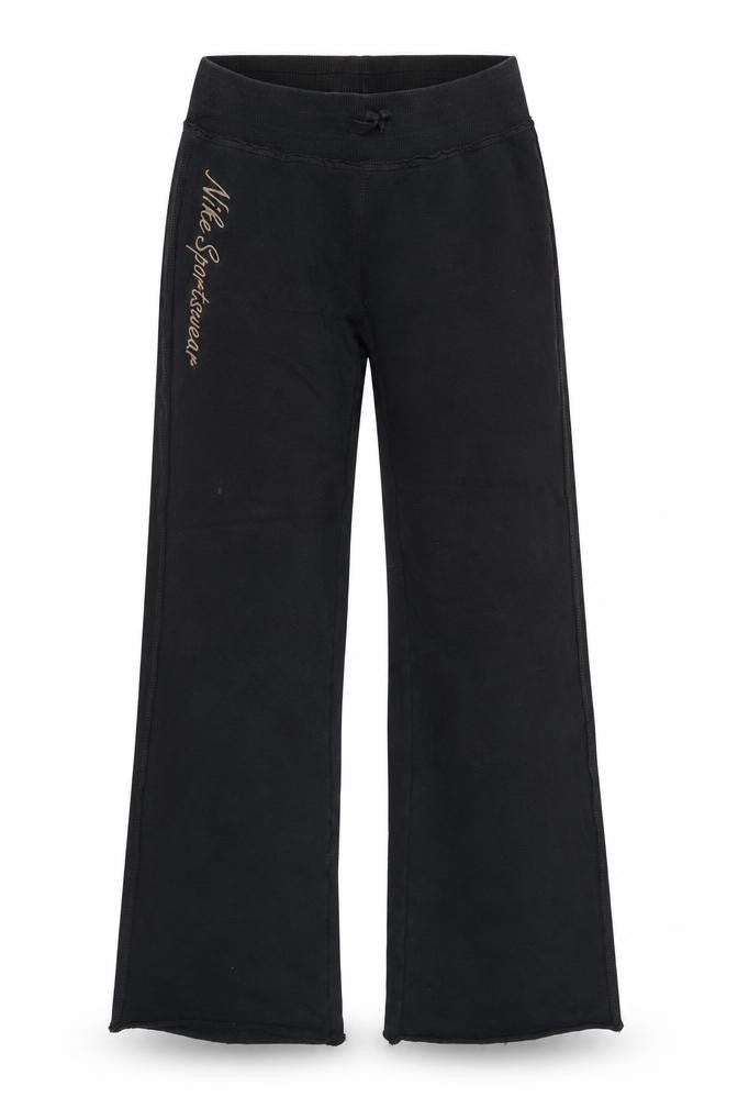 Nike Womens Black XS Sweatpants Cotton Elastic Waist Logo