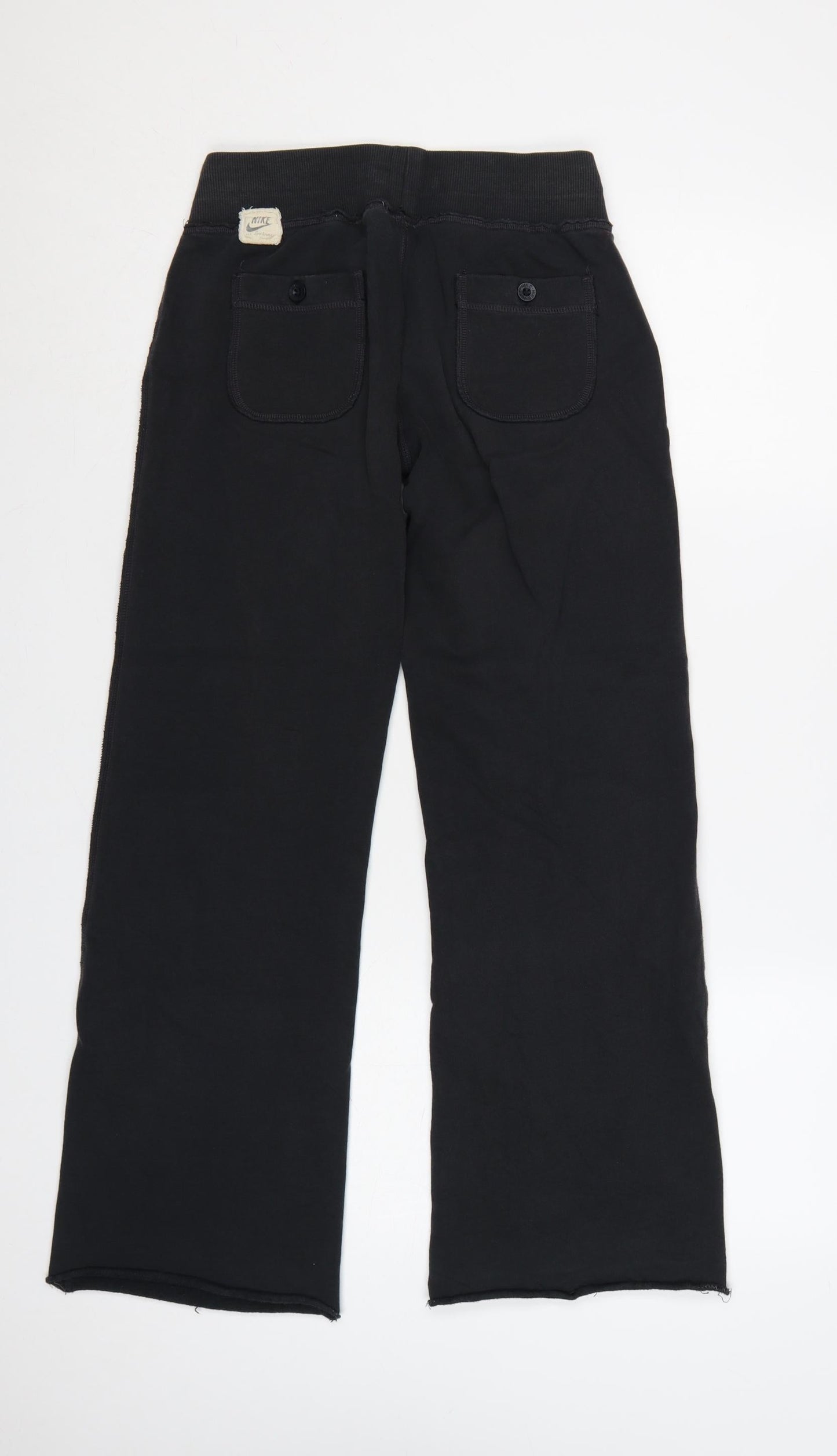 Nike Womens Black XS Sweatpants Cotton Elastic Waist Logo
