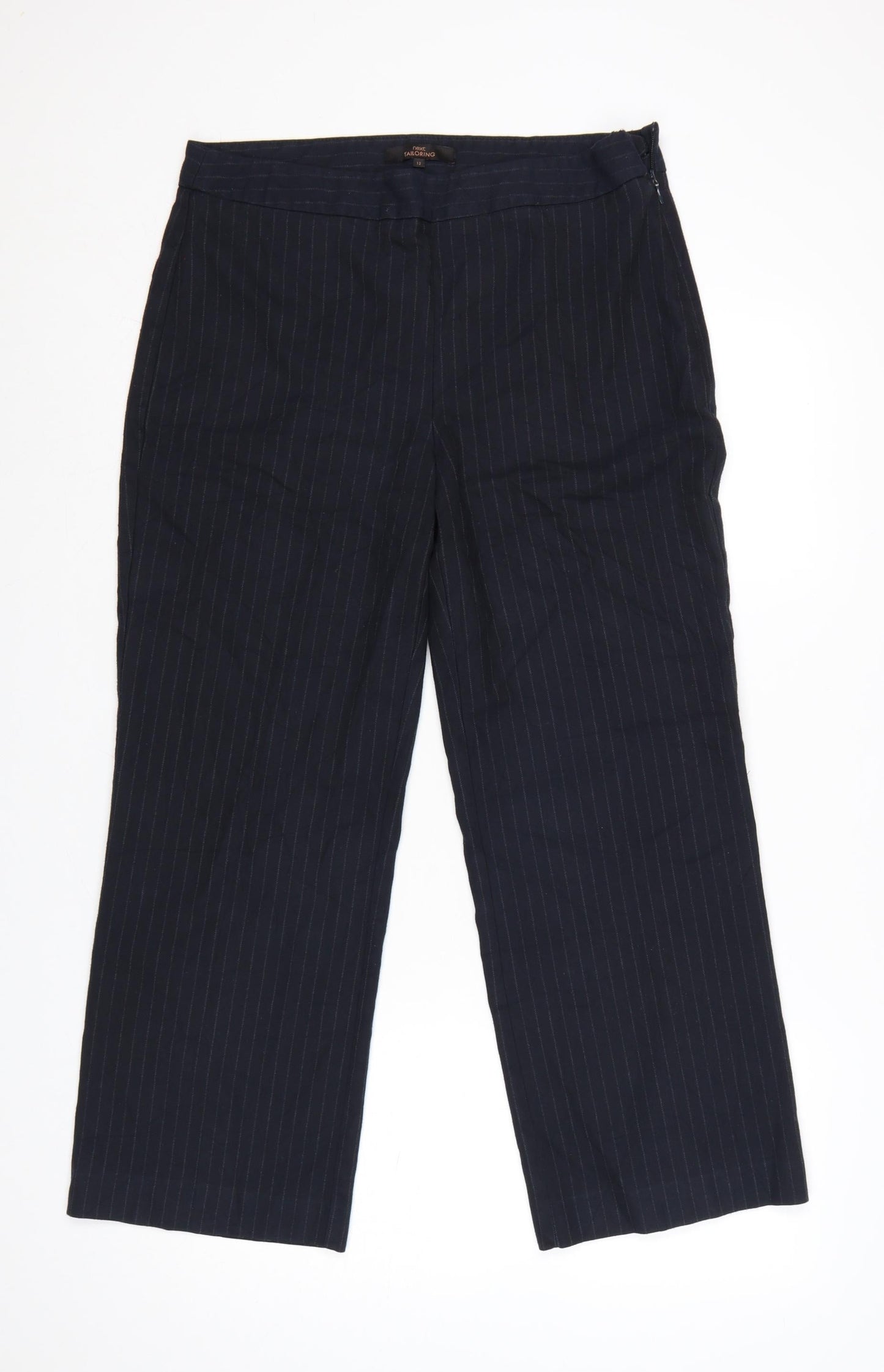 Next Women’s Blue Pinstripe Tailored Dress Trousers Size 12