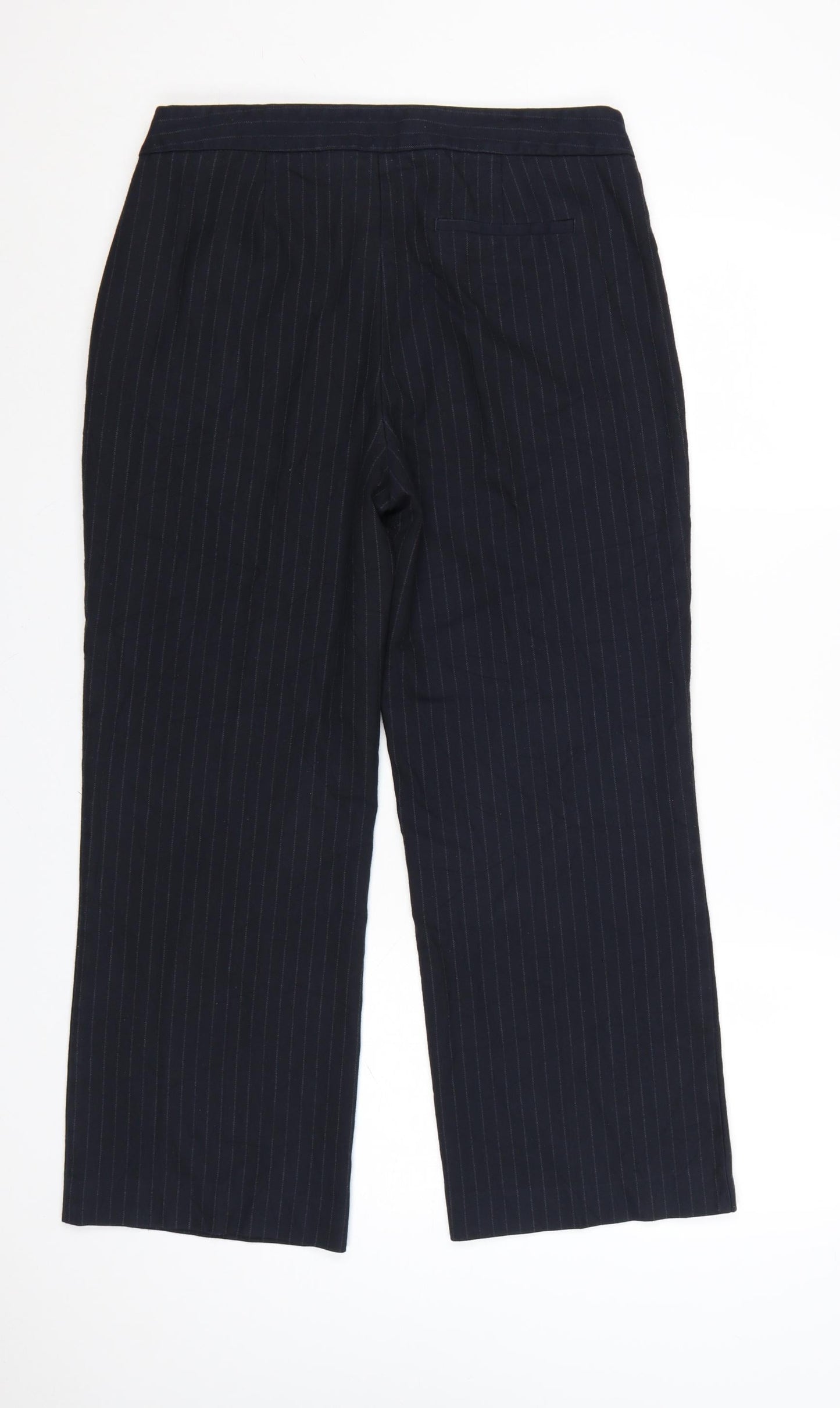 Next Women’s Blue Pinstripe Tailored Dress Trousers Size 12