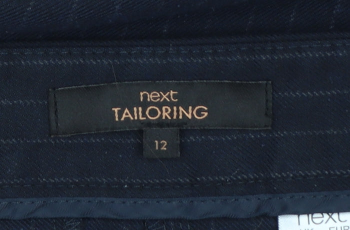 Next Women’s Blue Pinstripe Tailored Dress Trousers Size 12