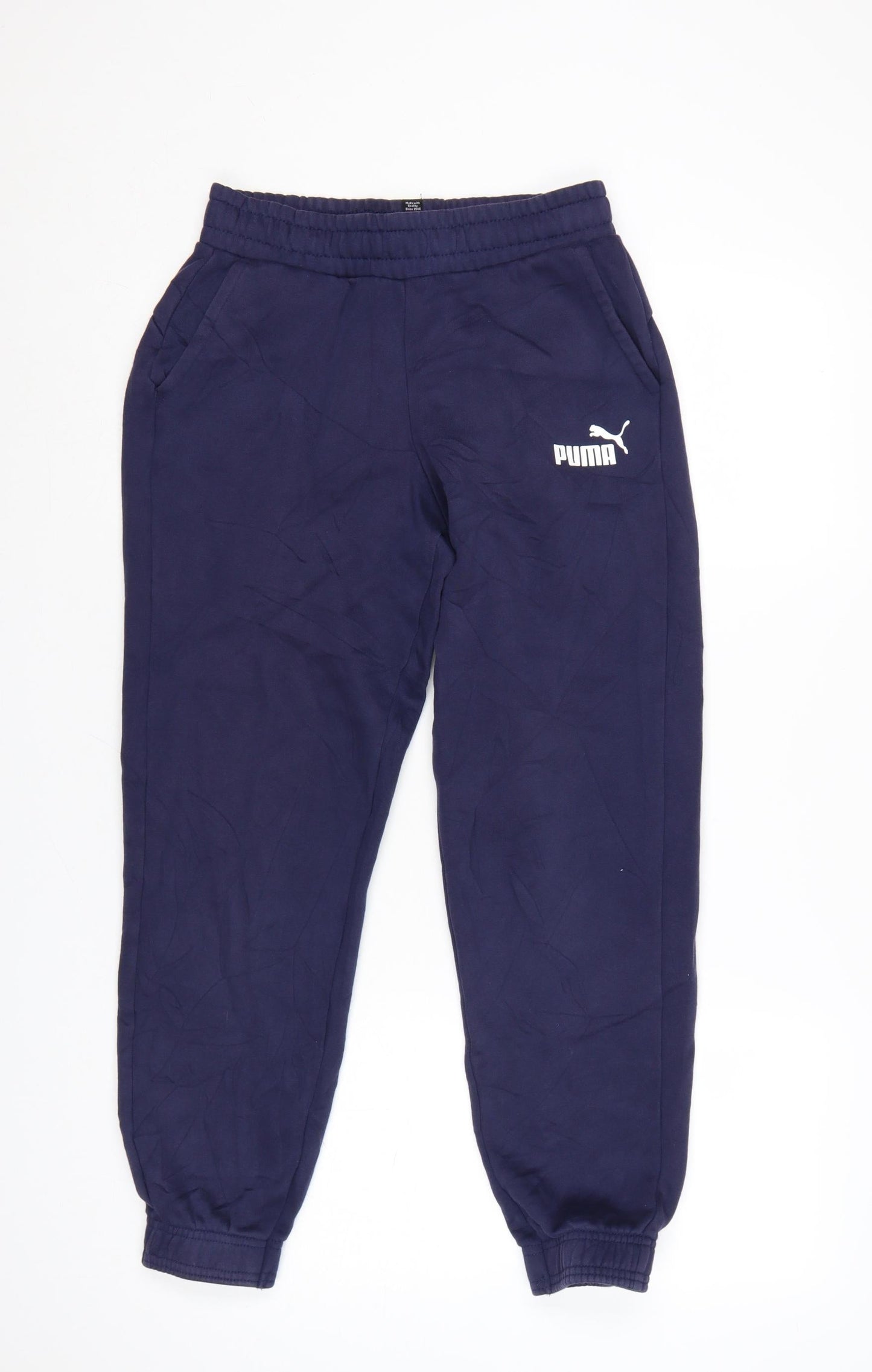 Puma Boys Blue 13-14 Years Jogger Sweatpants with Pockets