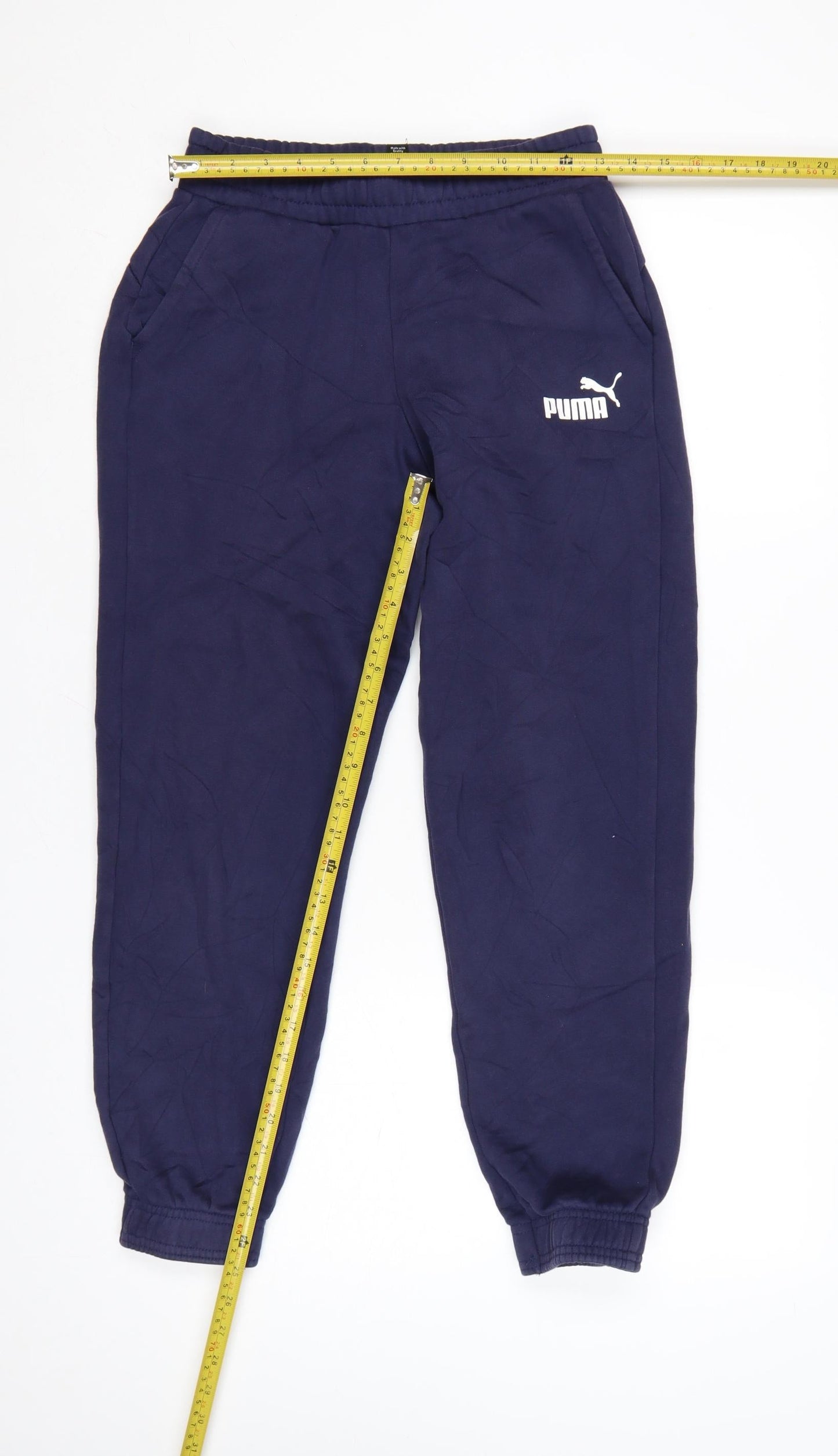 Puma Boys Blue 13-14 Years Jogger Sweatpants with Pockets