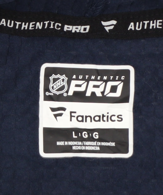 Fanatics Men's Blue Short Sleeve Pullover Hoodie Size L