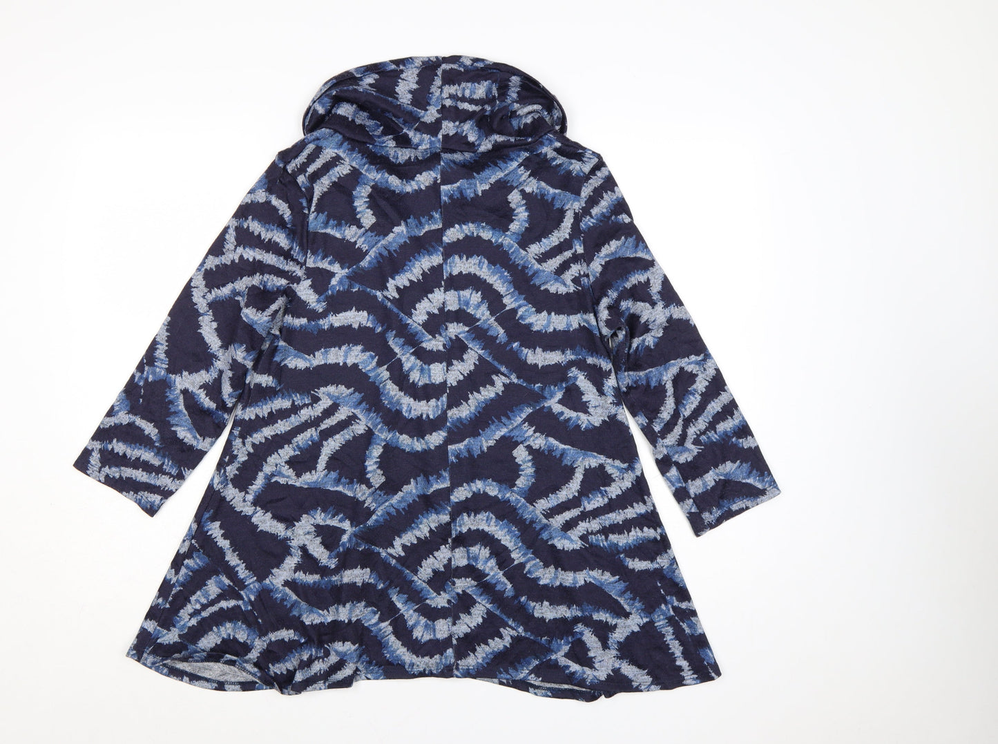 Roman Women’s Blue Abstract Cowl Neck Tunic Top Size 12