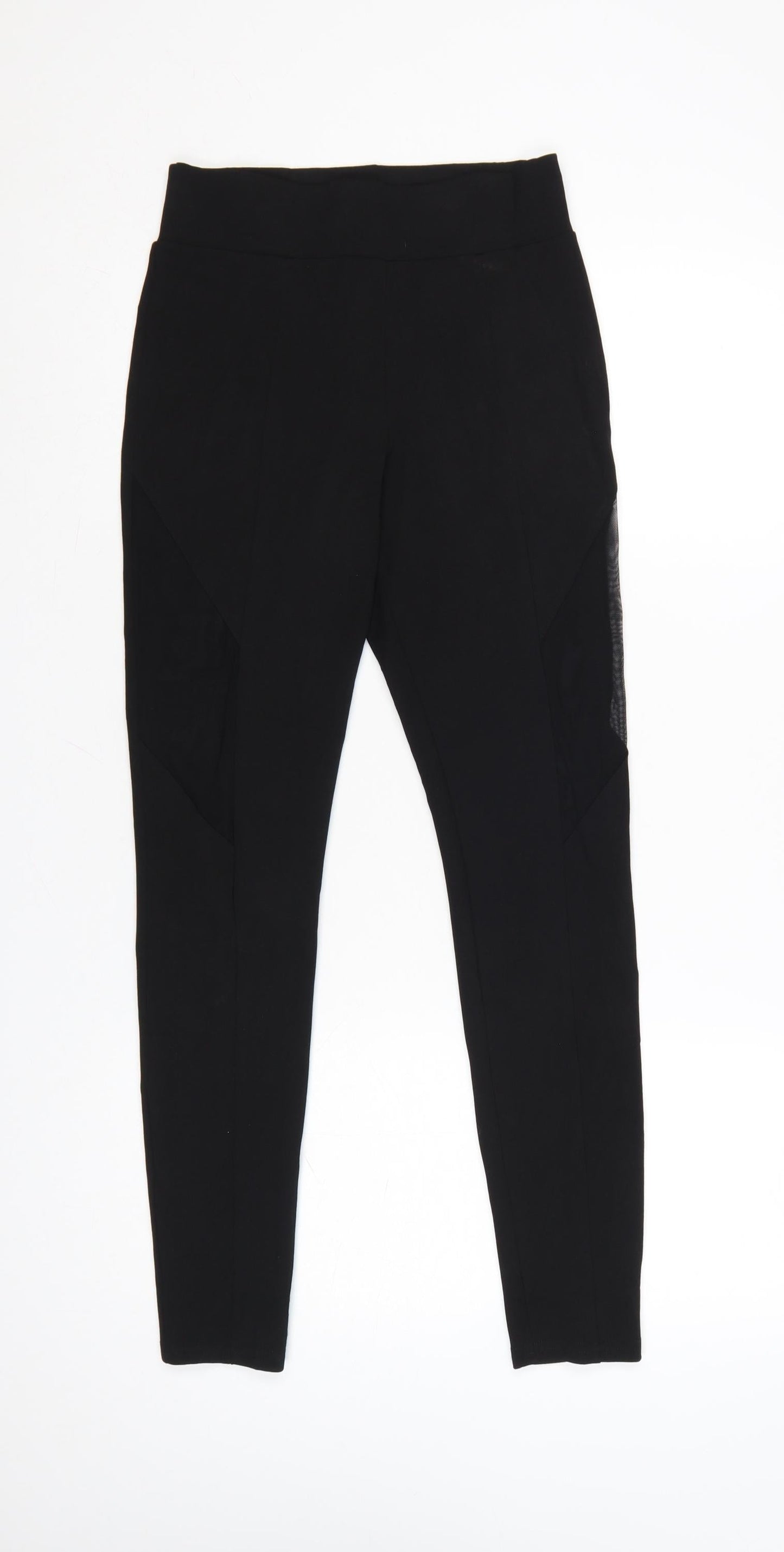 Miss Selfridge Women Black UK 8 Ankle Leggings Polyester Blend