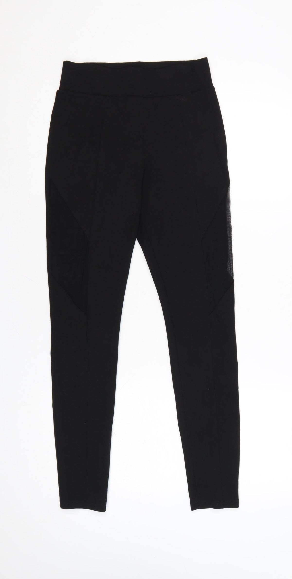Miss Selfridge Women Black UK 8 Ankle Leggings Polyester Blend