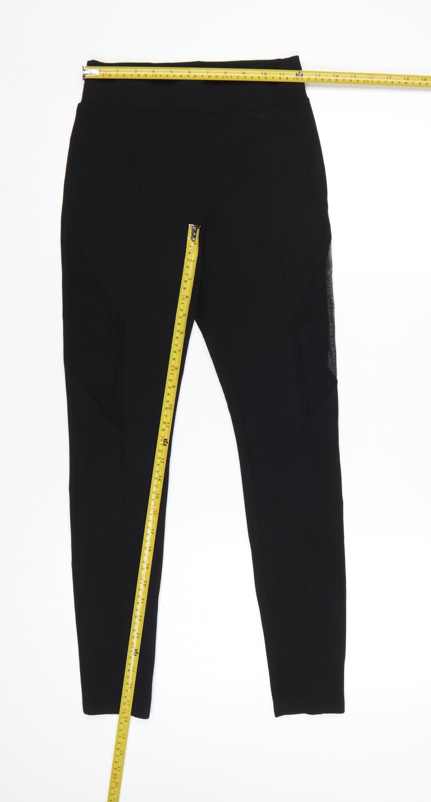 Miss Selfridge Women Black UK 8 Ankle Leggings Polyester Blend