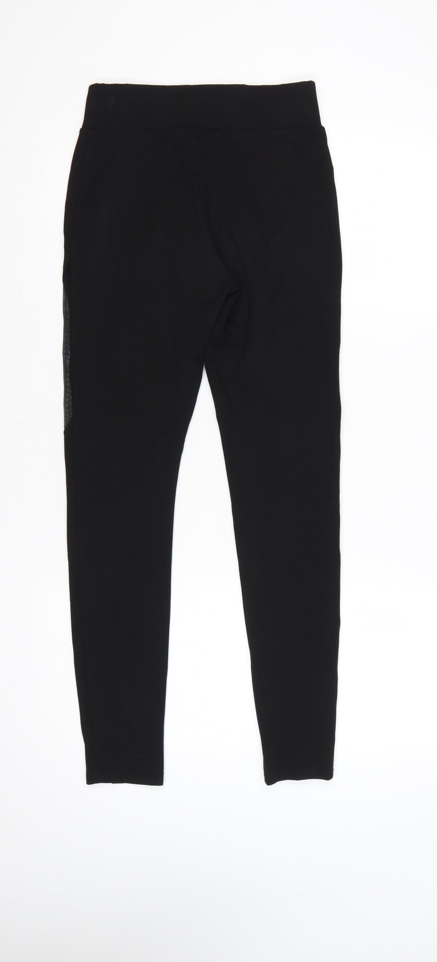 Miss Selfridge Women Black UK 8 Ankle Leggings Polyester Blend