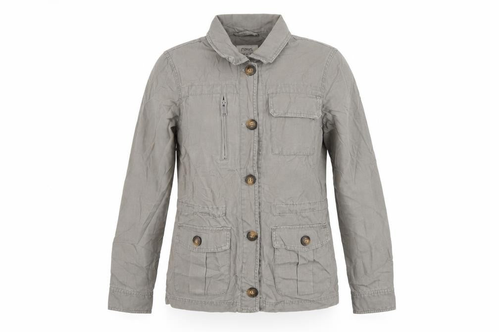 Next Women's Beige Military Style Cotton Jacket Size 6
