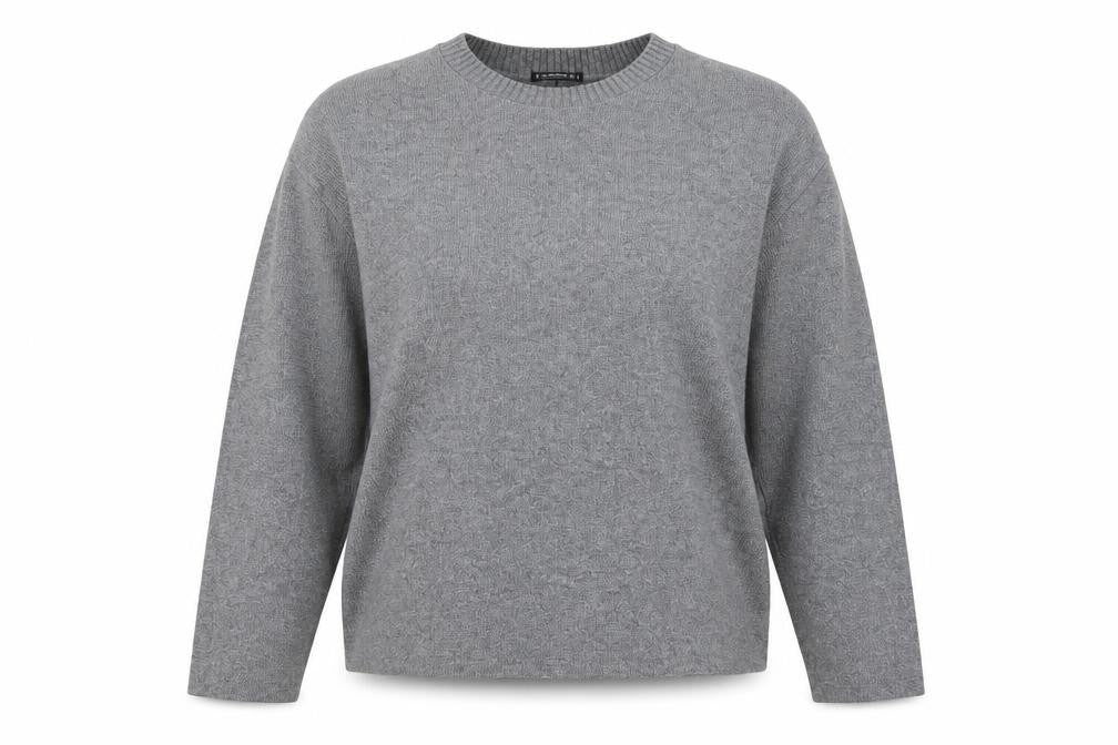 Stradivarius Women’s Grey Cotton Blend Crew Neck Jumper Size L