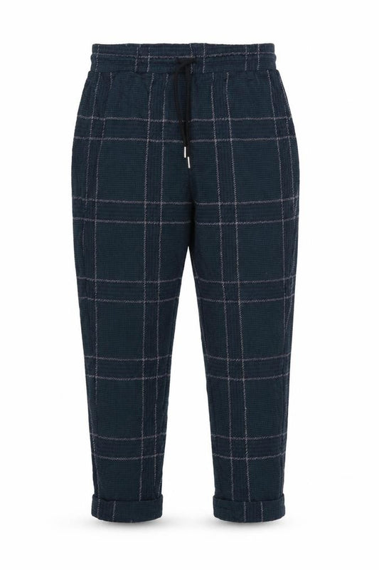 Marks and Spencer Women’s Blue Check Jogger Trousers Size 10
