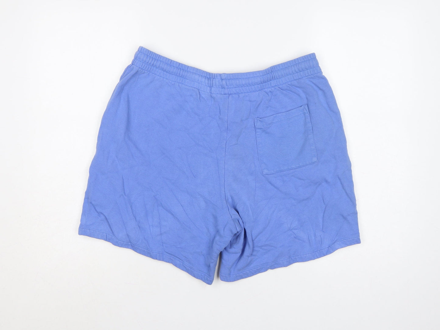 ASOS DESIGN Mens Blue L Sweat Shorts Elastic Waist Cotton Casual