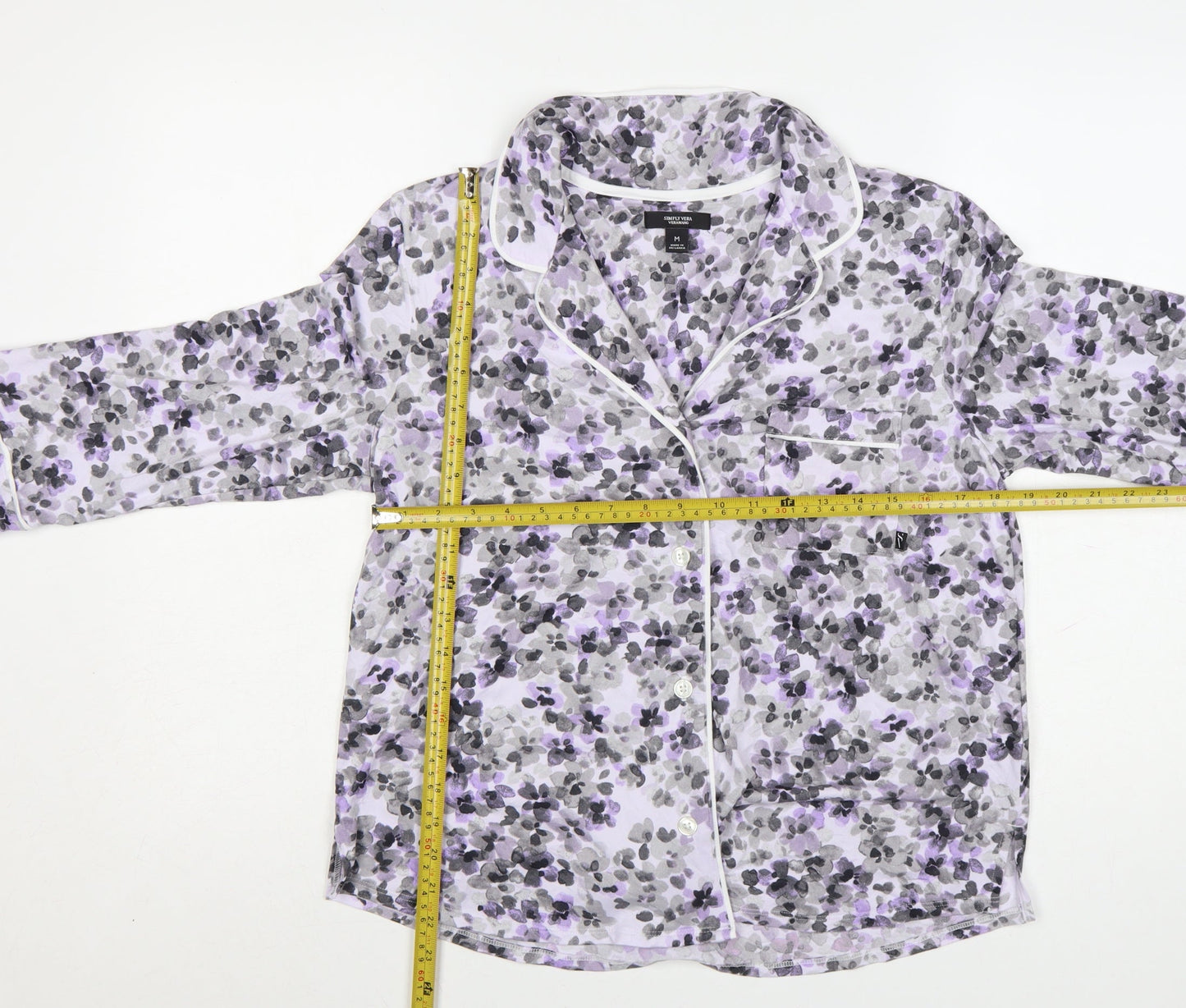 Simply Vera Vera Wang Women's Multicoloured Floral Jersey Pyjama Top M