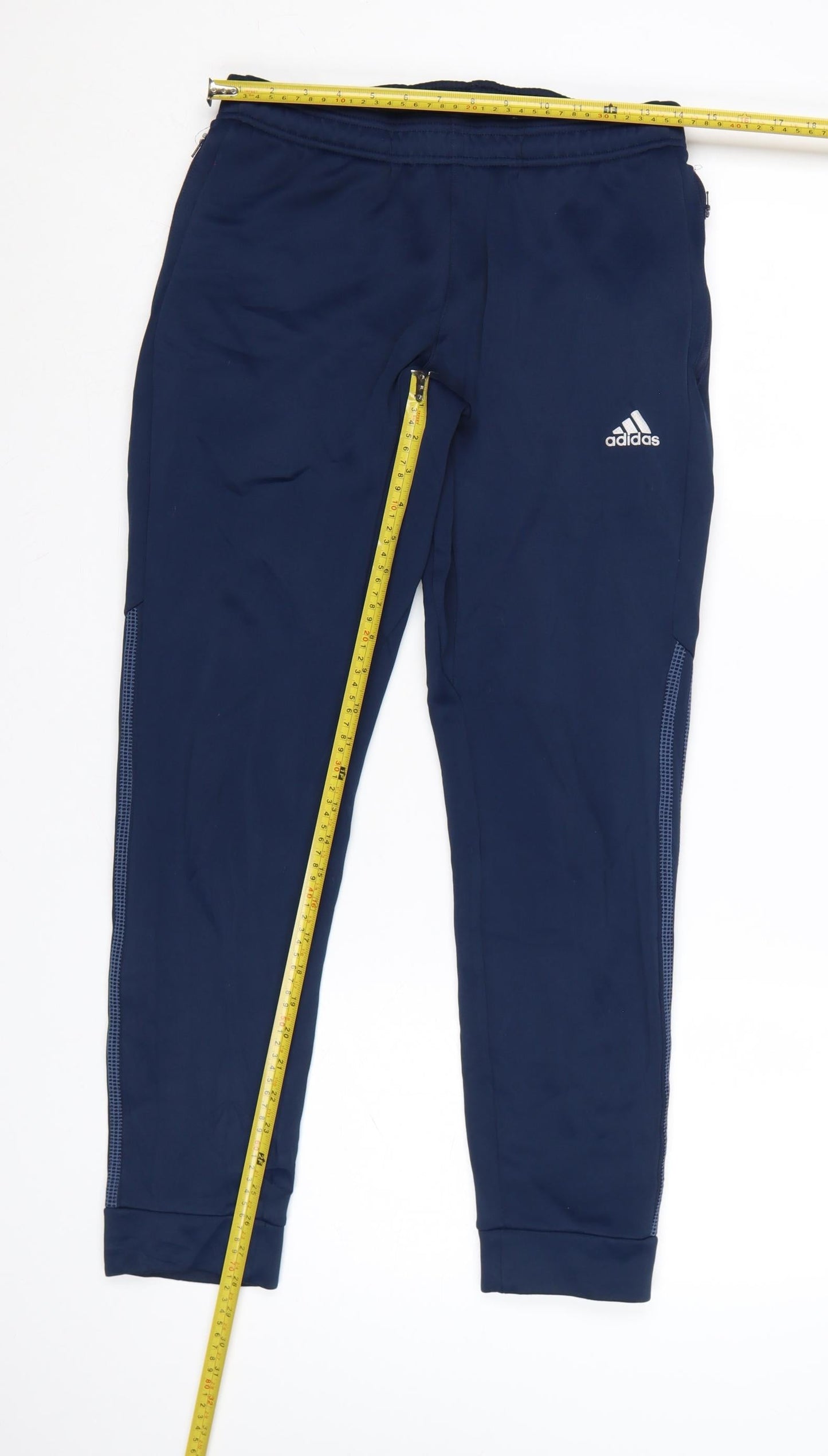 Adidas Men Blue Slim Fit Jogger Trousers Size S